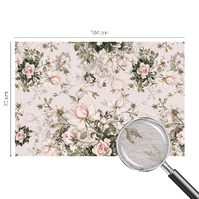 Tapet væg med blomstermønster