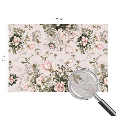 Tapet væg med blomstermønster