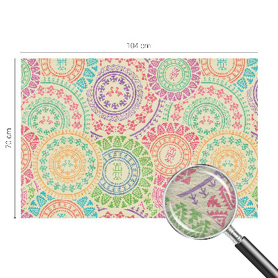 Fototapet soveværelse Farverige mandalaer