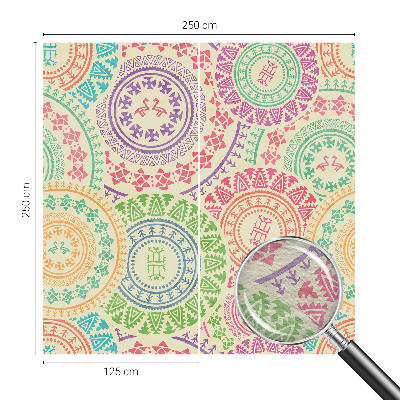 Fototapet soveværelse Farverige mandalaer