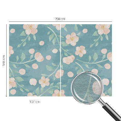 Fotovæg stue Blomsteragtig elegance