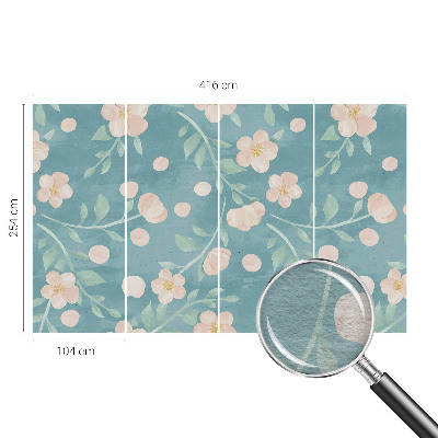 Fotovæg stue Blomsteragtig elegance