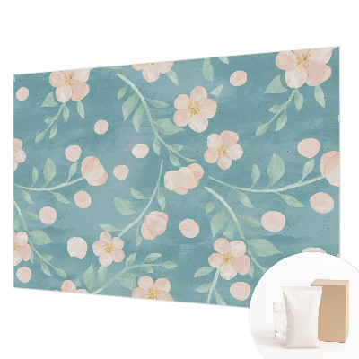 Fotovæg stue Blomsteragtig elegance