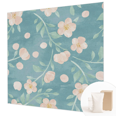 Fotovæg stue Blomsteragtig elegance