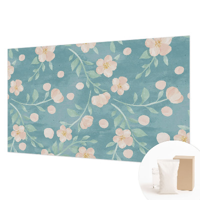 Fotovæg stue Blomsteragtig elegance