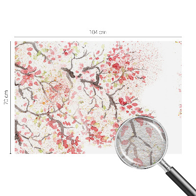 Fototapet på mål med blomstrende grene