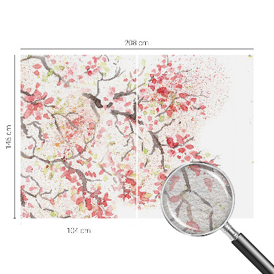 Fototapet på mål Blomstrende grene