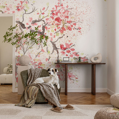 Fototapet på mål Blomstrende grene