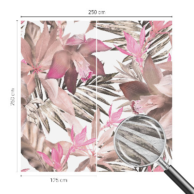 Høj kvalitet fototapet med motiv af eksotiske blomster