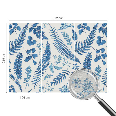 Vlies fototapet med botaniske mønstre