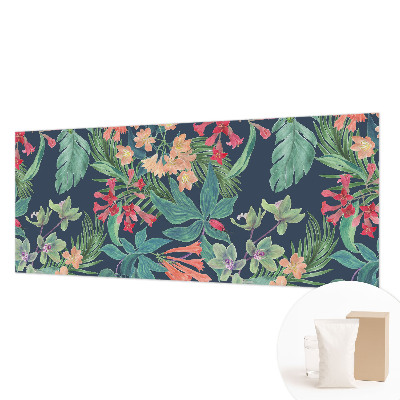 Fotovæg med motiv af tropiske blomster