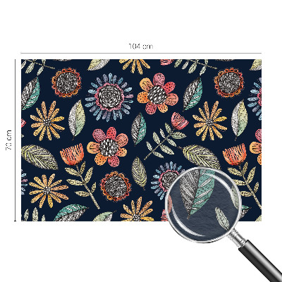 Fototapet stue Blomstermosaik