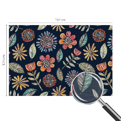 Fototapet stue Blomstermosaik