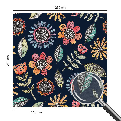 Fototapet stue Blomstermosaik