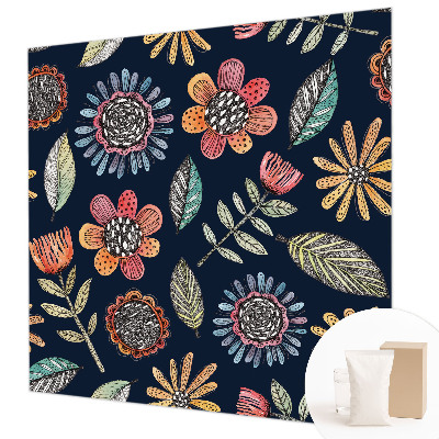 Fototapet stue Blomstermosaik