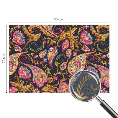 Fotovæg stue Farverig paisley