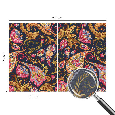 Fotovæg stue Farverig paisley