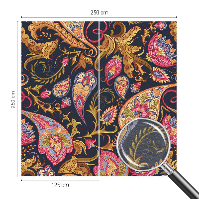 Fotovæg stue Farverig paisley