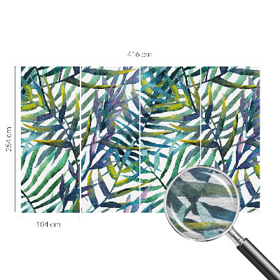 Fotovæg soveværelse Eksotisk vegetation