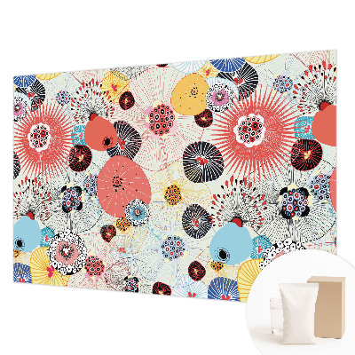 Stor fototapet Farverige blomster