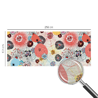 Stor fototapet Farverige blomster