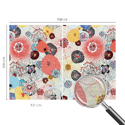 Stor fototapet Farverige blomster