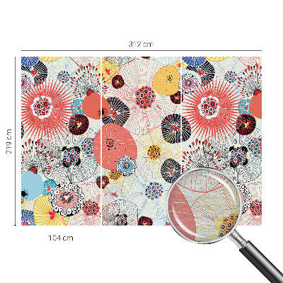 Stor fototapet Farverige blomster