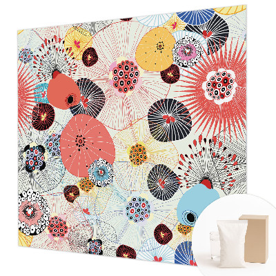 Stor fototapet Farverige blomster