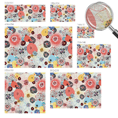 Stor fototapet Farverige blomster