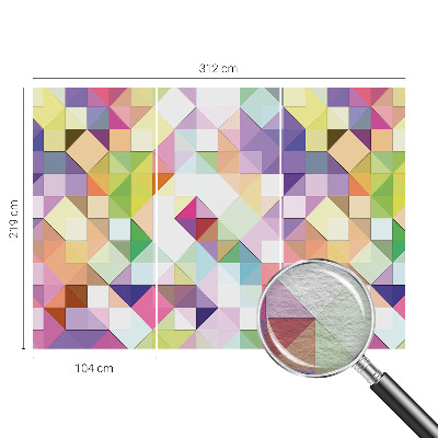 Høj kvalitet fototapet Farverige former