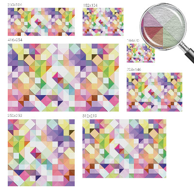 Høj kvalitet fototapet Farverige former