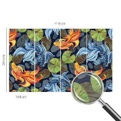 Fototapet børneværelse med fiskemønstre
