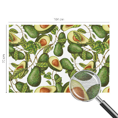 Fotovæg soveværelse Avocado-mønster