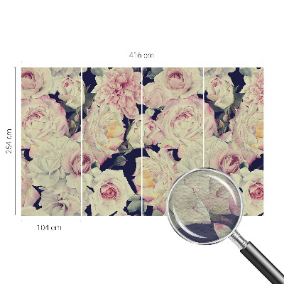 Modern fototapet med motiv af en blomsterbuket