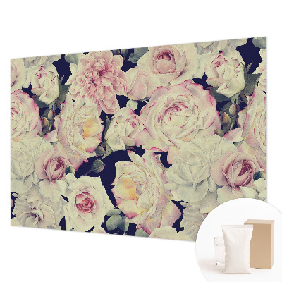 Modern fototapet med motiv af en blomsterbuket