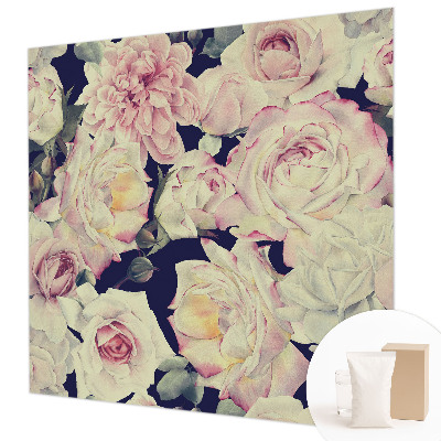 Modern fototapet med motiv af en blomsterbuket