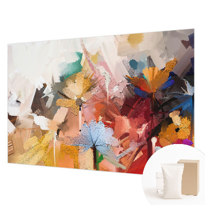 Non-woven fototapet med et abstrakt blomstermotiv