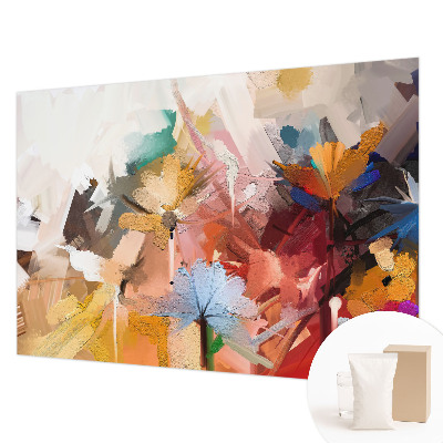 Non-woven fototapet med et abstrakt blomstermotiv