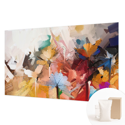Non-woven fototapet med et abstrakt blomstermotiv