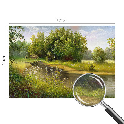 Vlies fototapet med et landligt landskab som motiv