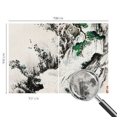 Høj kvalitet fototapet Naturens vandfald