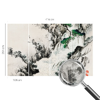 Høj kvalitet fototapet Naturens vandfald