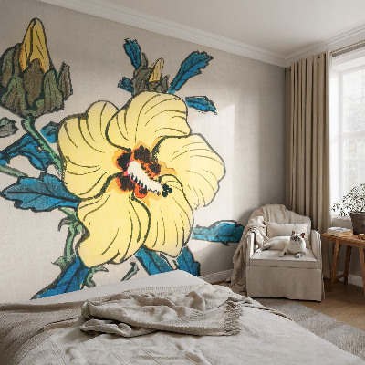 Stor fototapet Gul blomst