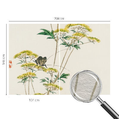 3D fototapet med blomster i naturtro motiv