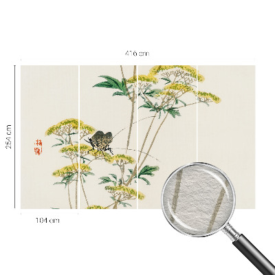 3D fototapet med blomster i naturtro motiv