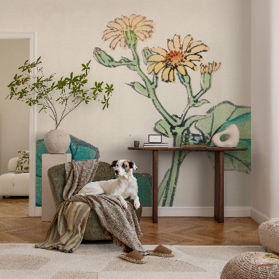 Foto tapet Blomst og blade