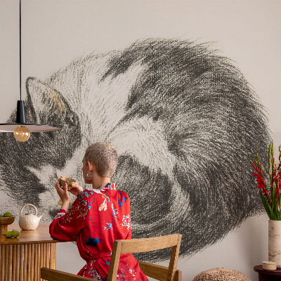 Vlies fototapet med motiv af en yndig killing