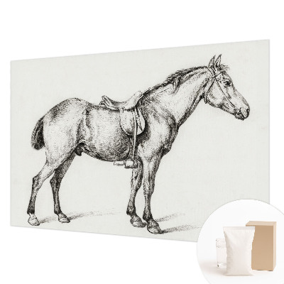 Non-woven fototapet Skitse af en hest