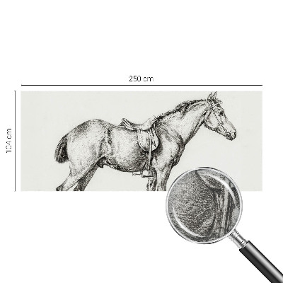 Non-woven fototapet med en skitse af en hest