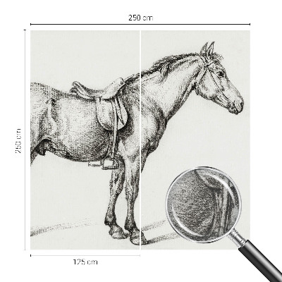 Non-woven fototapet med en skitse af en hest